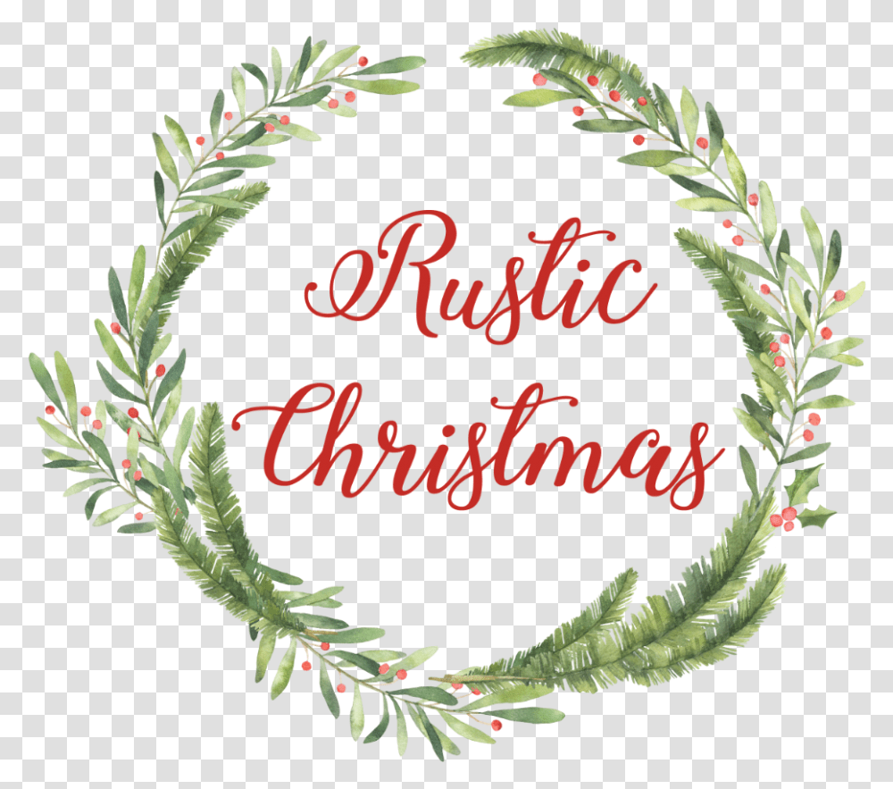 Christmas Rustic Christmas Laurel Wreath Clipart, Plant, Tree, Flower, Blossom Transparent Png