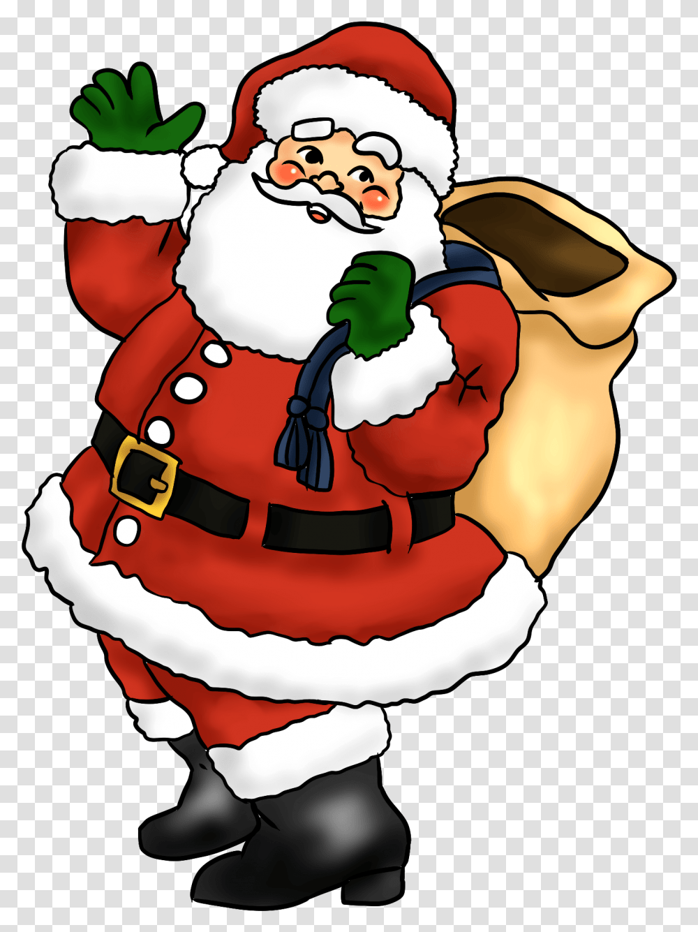 Christmas Santa And Reindeer Clipart Santa Clipart, Nature, Outdoors, Snow, Winter Transparent Png