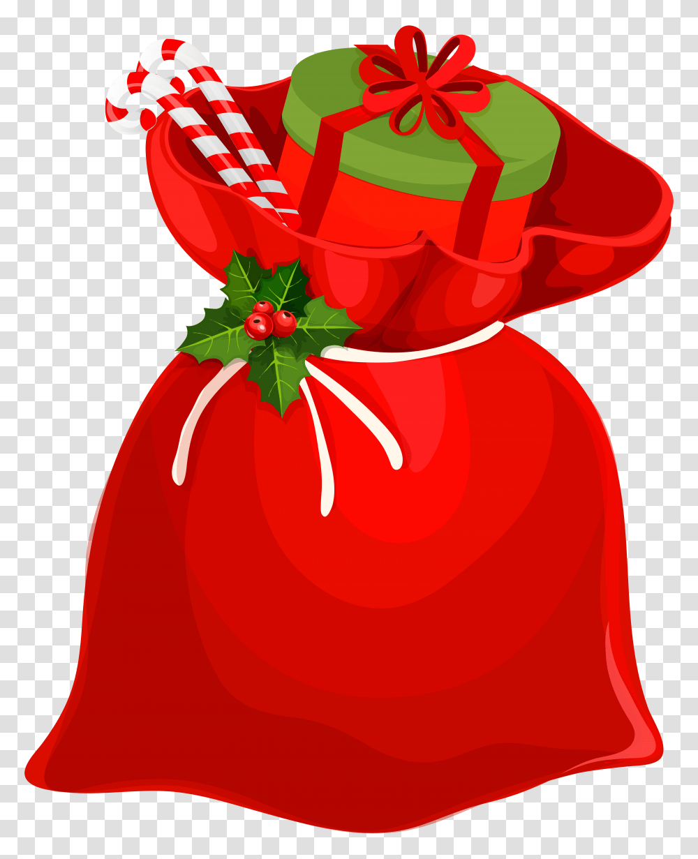 Christmas Santa Bag Clip Art, Gift, First Aid Transparent Png