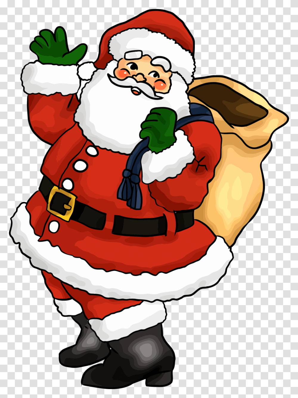Christmas Santa Claus Bye Cartoon Clipart Santa Claus Christmas Festival, Person, Human, Outdoors, Elf Transparent Png