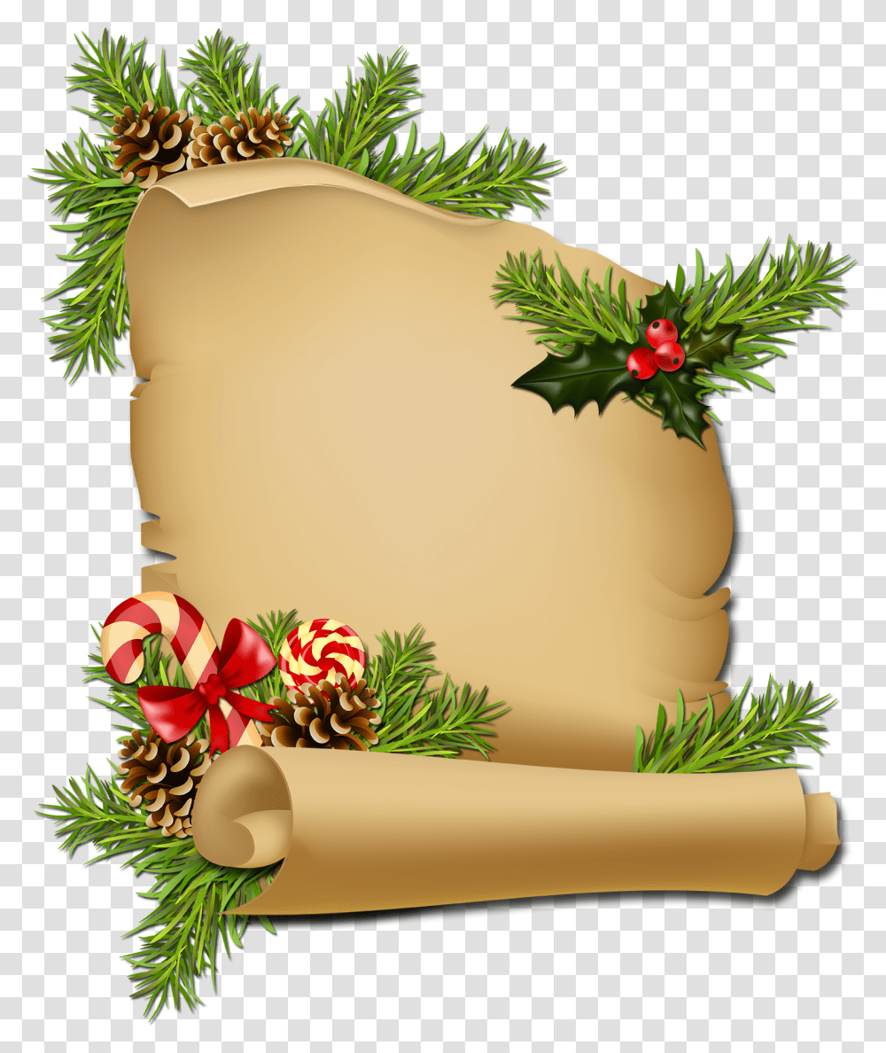 Christmas Santa Claus Clip Art Christmas Card Template, Scroll, Plant, Wedding Cake, Dessert Transparent Png