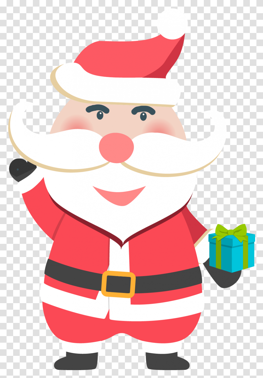 Christmas Santa Claus Gift Present And Vector Cartoon, Snowman, Winter, Outdoors, Nature Transparent Png