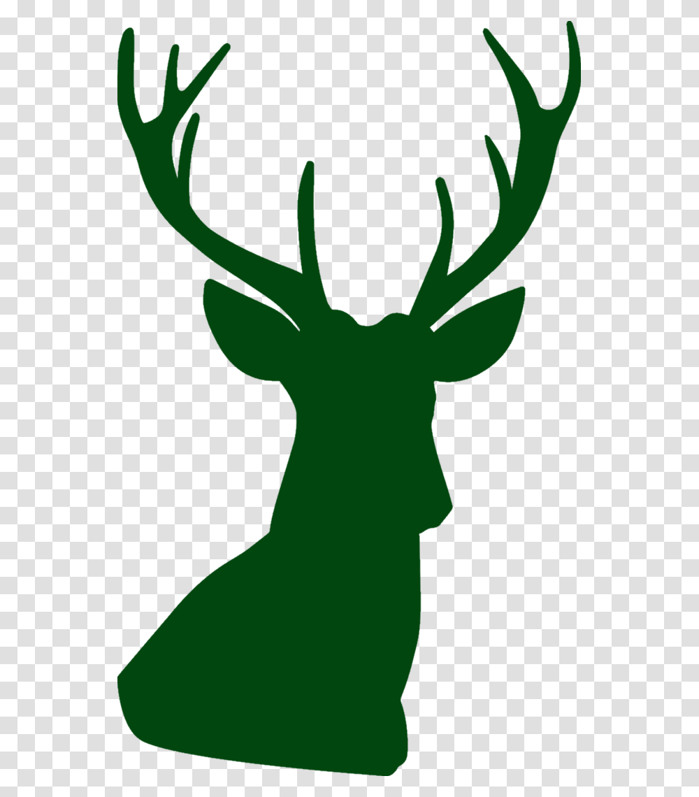 Christmas Santa Deer Vector Clipart Deer Head Silhouette, Plant, Green, Vegetable, Food Transparent Png
