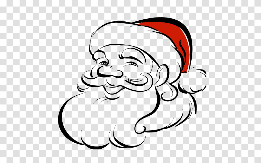 Christmas Santa Face Image Drawings For Christmas Day, Stencil, Lace Transparent Png