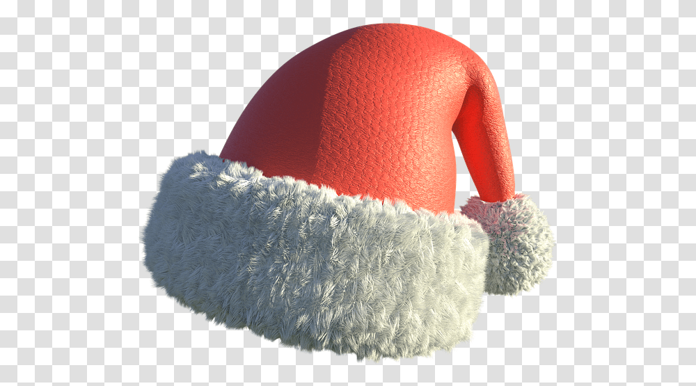 Christmas Santa Hat Hat Xmas Winter Snow Claus Woolen, Furniture, Animal, Toy, Plush Transparent Png