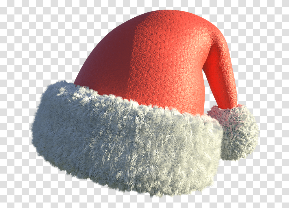 Christmas Santa Hat Hat Xmas Winter Snow Claus Woolen, Furniture, Rug, Plush Transparent Png
