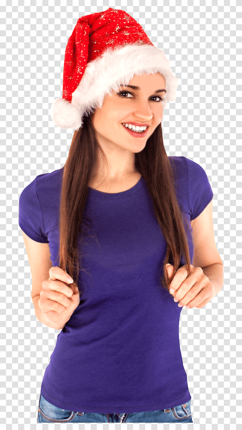 Christmas Santa Hat Woman Image Pngpix Girl Santa Cap, Clothing, Apparel, Person, Human Transparent Png