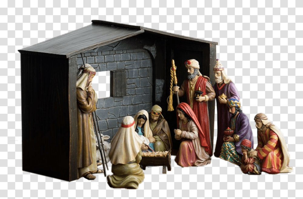 Christmas Scene Background Shed, Person, Building, Housing Transparent Png