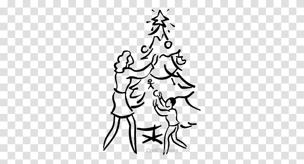 Christmas Scene Royalty Free Vector Clip Art Illustration, Tree, Plant, Ornament, Christmas Tree Transparent Png