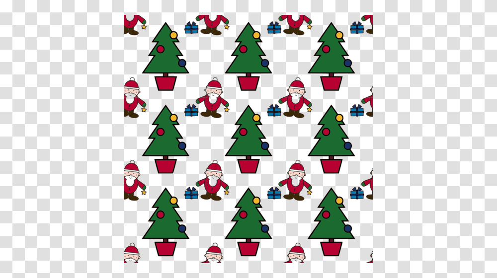 Christmas Scene Seamless Pattern, Tree, Plant, Ornament, Christmas Tree Transparent Png