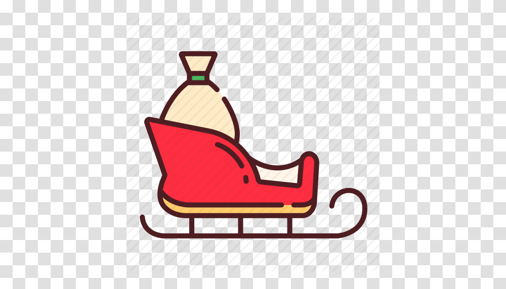 Christmas Scooter Sleigh Snow Sled Winter Xmas Icon, High Heel, Furniture, Kart Transparent Png