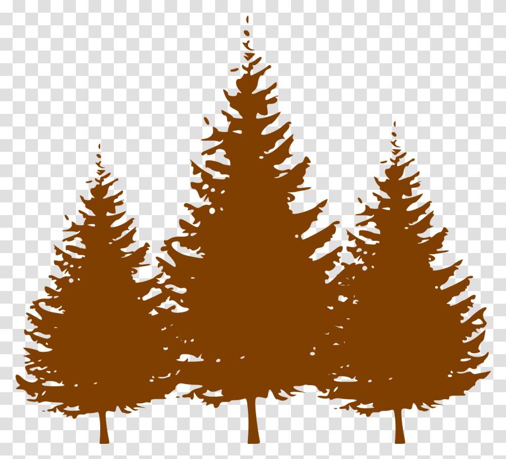Christmas Silhouette Clip Art Christmas Tree Red Pine Tree Silhouette, Plant, Conifer, Fir, Abies Transparent Png