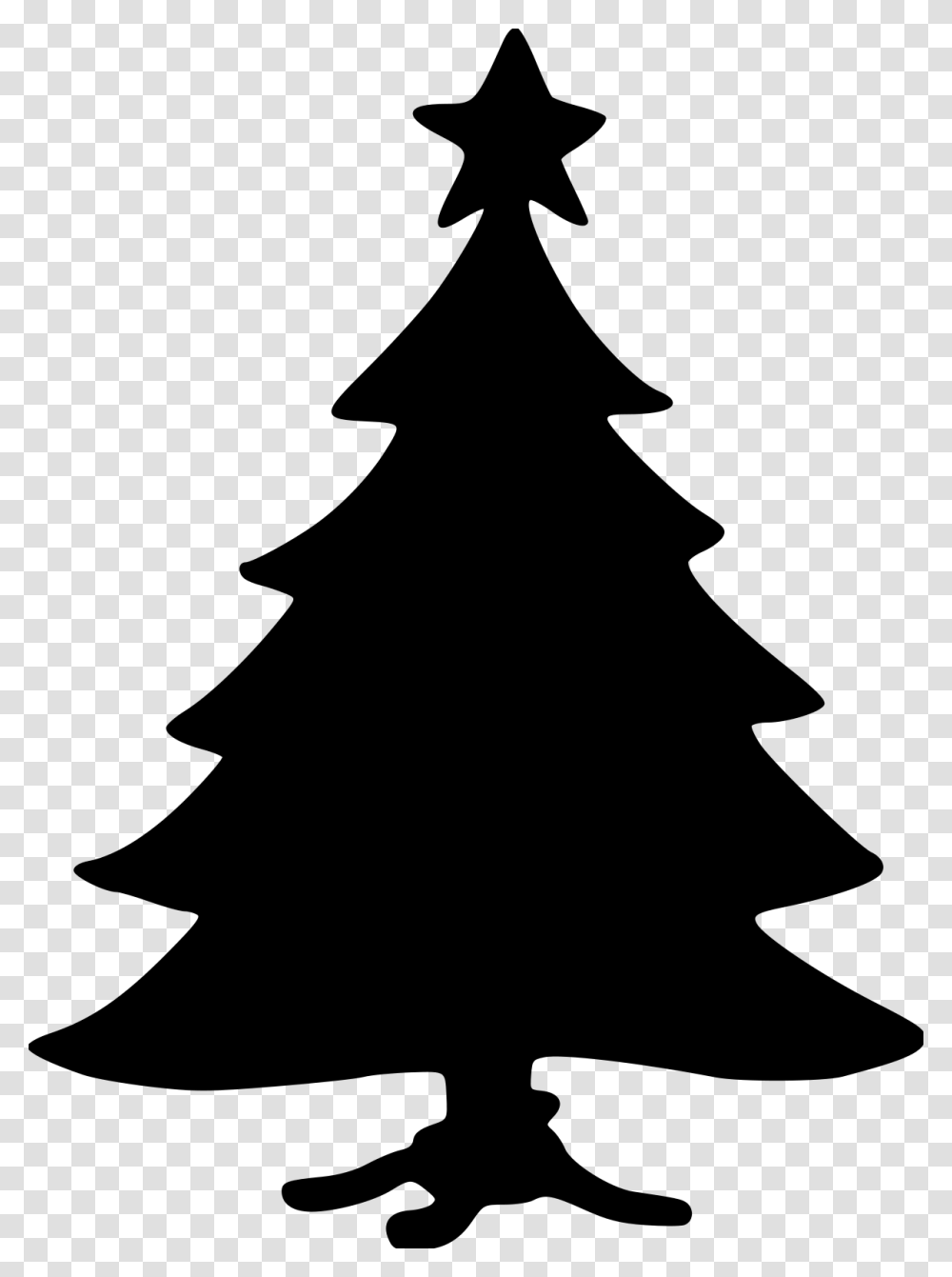 Christmas Silhouette Silhouette Christmas Tree Clipart, Gray, World Of Warcraft Transparent Png