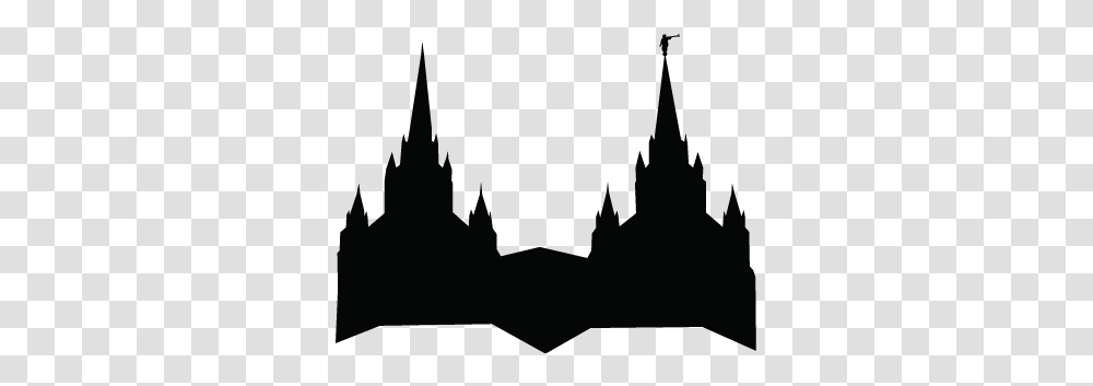 Christmas Silhouette Temple, Batman Logo, Gray, Stencil Transparent Png