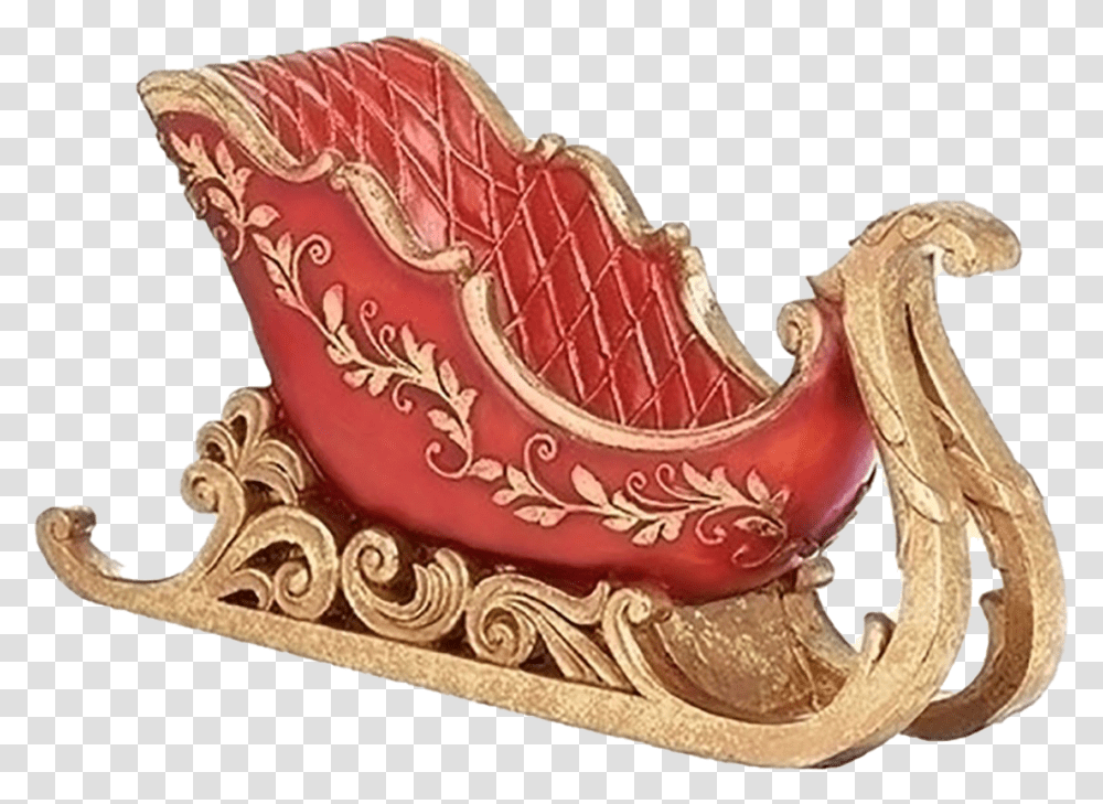 Christmas Sled File Gold, Furniture, Cushion, Apparel Transparent Png