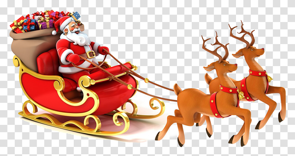 Christmas Sled Image Santa Claus Ka, Birthday Cake, Food, Figurine, Leisure Activities Transparent Png