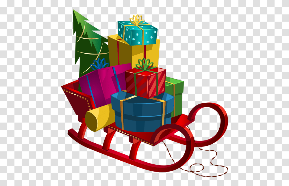 Christmas Sleigh With Gifts Clip Art Image Christmas Gifts Clipart, Birthday Cake, Dessert Transparent Png