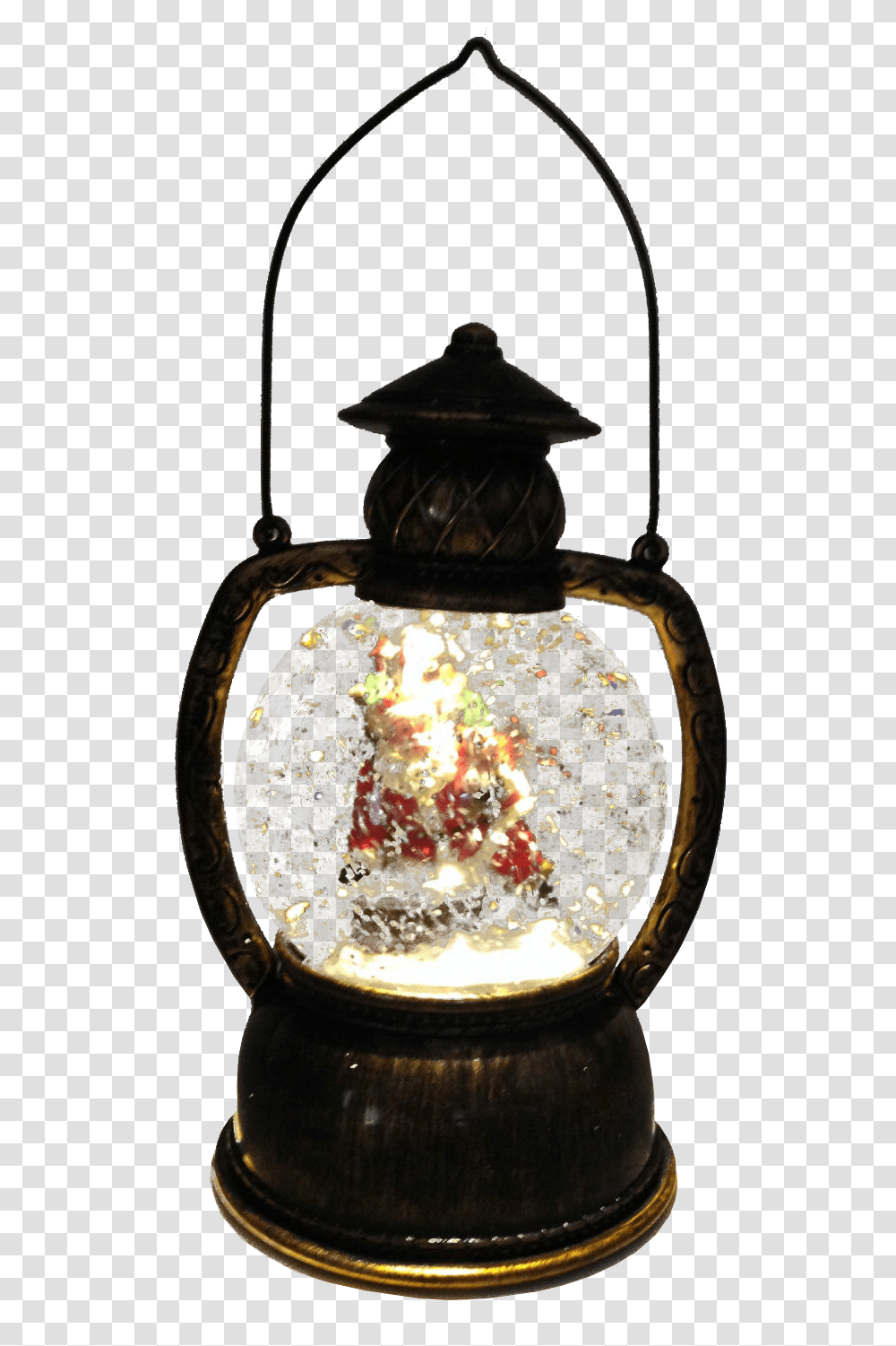 Christmas Snow Globe Lantern, Lamp, Milk, Beverage, Drink Transparent Png