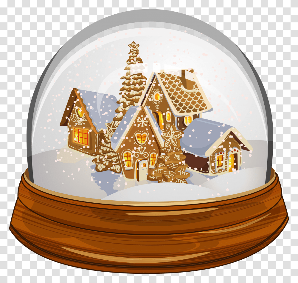 Christmas Snow Globe Snow Globe Clipart, Cookie, Food, Biscuit, Gingerbread Transparent Png