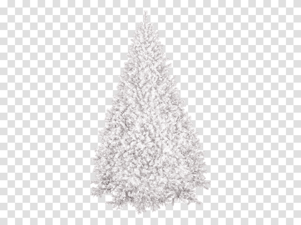 Christmas Snow Silver Frosted Christmas Tree, Ornament, Plant Transparent Png