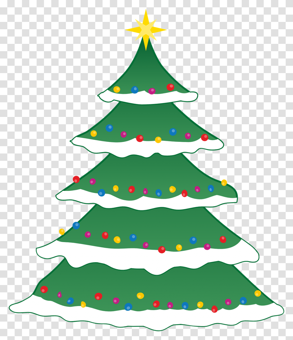 Christmas Snow Tree Free Picture Winter Christmas Tree Clipart, Plant, Ornament, Wedding Cake, Dessert Transparent Png