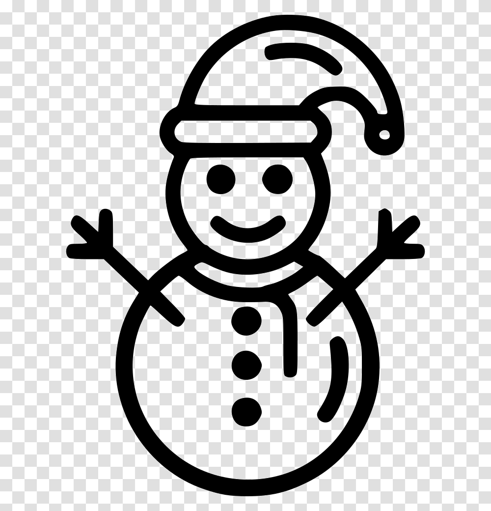 Christmas Snow Winter Snowman Icon Snowman, Stencil, Outdoors, Nature, Astronaut Transparent Png