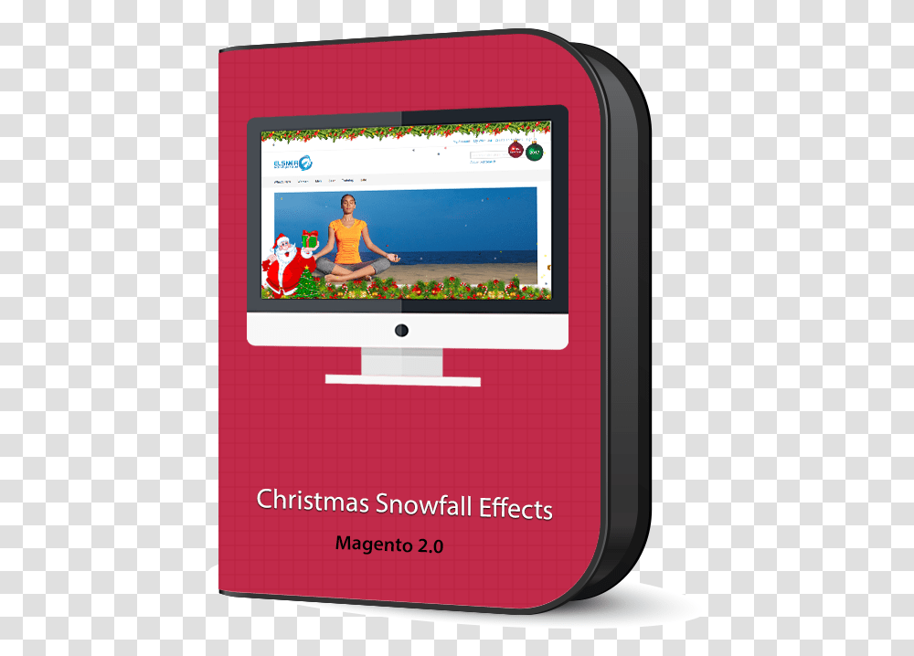 Christmas Snowfall Effects Magento 2 Gadget, Person, Electronics, Text, Computer Transparent Png