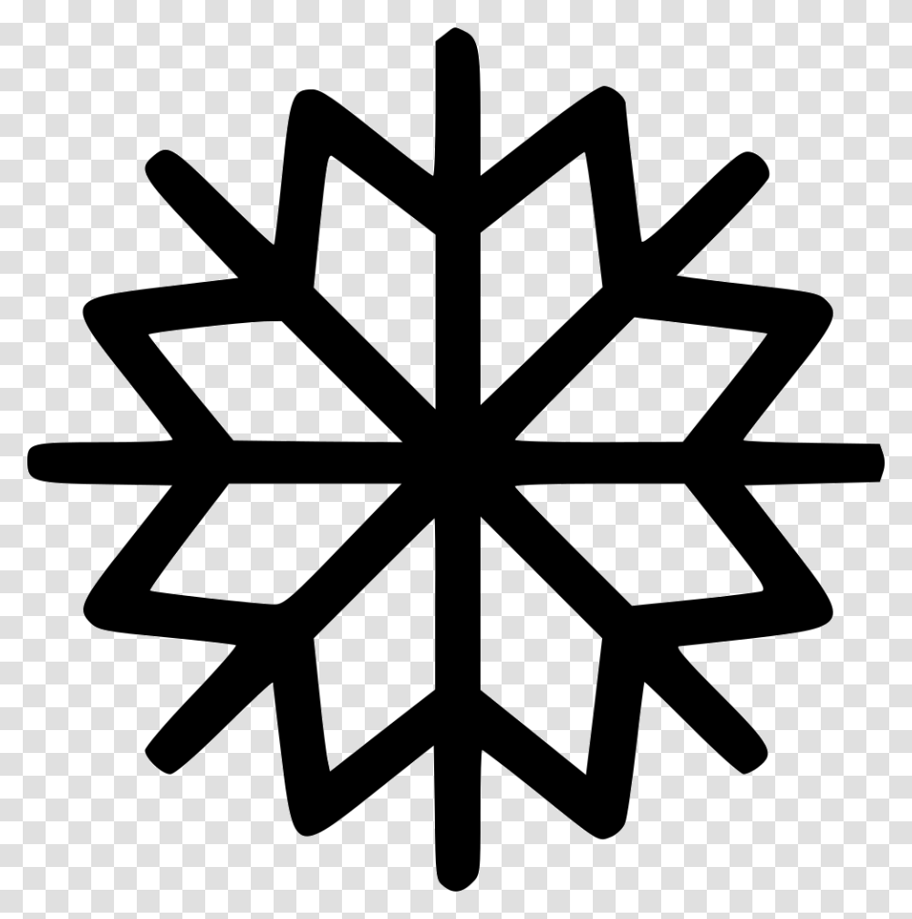 Christmas Snowflake Winter Snow Flake Icon, Stencil, Cross Transparent Png