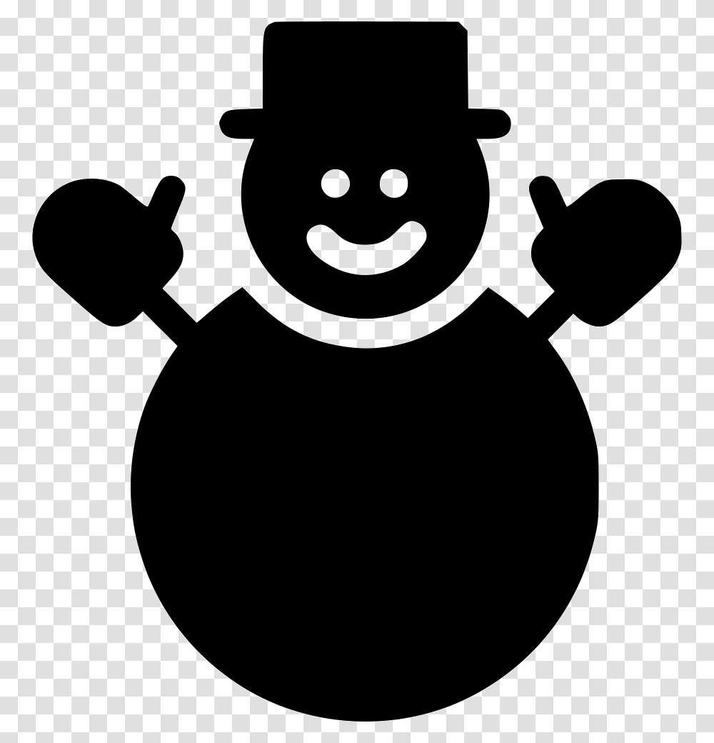 Christmas Snowman Christmas Snowman Free Black And White Clipart, Stencil, Silhouette, Bomb, Weapon Transparent Png
