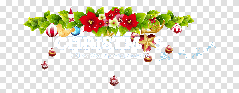 Christmas Special Feature New Year Celebration, Floral Design, Pattern Transparent Png