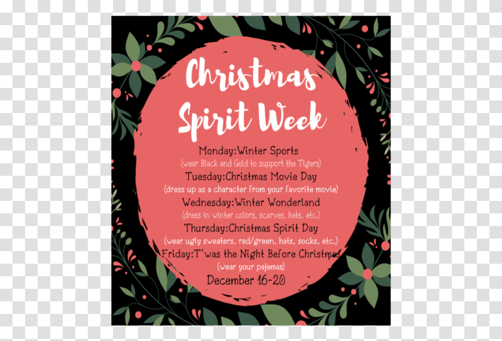 Christmas Spirit Week, Label, Flyer, Poster Transparent Png
