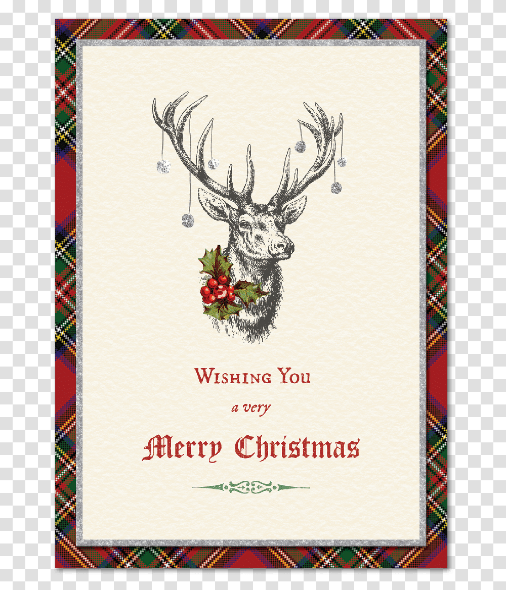 Christmas Stag Deer Stag Clipart, Antelope, Mammal, Animal, Mail Transparent Png