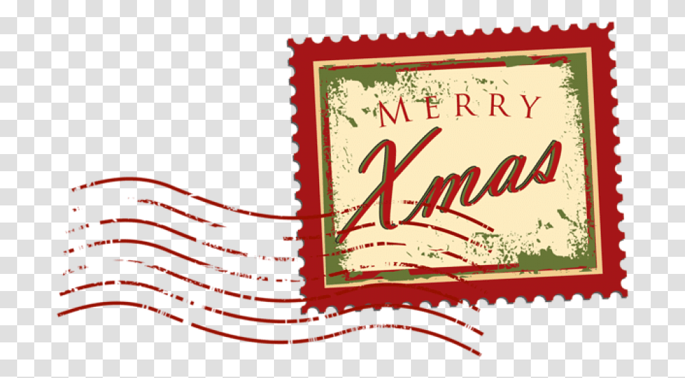 Christmas Stamp Images Christmas Postage Stamp, Text, Label, Poster, Advertisement Transparent Png
