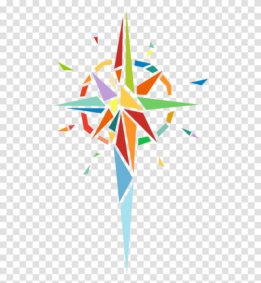 Christmas Star Background Triangle, Star Symbol, Modern Art, Paper Transparent Png