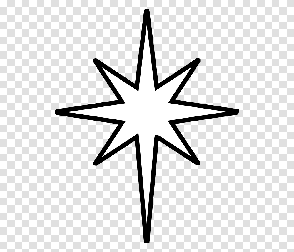 Christmas Star Clip Art Black And White The Nativity Star Is, Cross, Star Symbol Transparent Png
