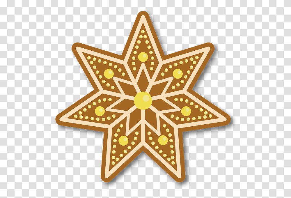 Christmas Star Clipart, Cross, Cookie, Food Transparent Png