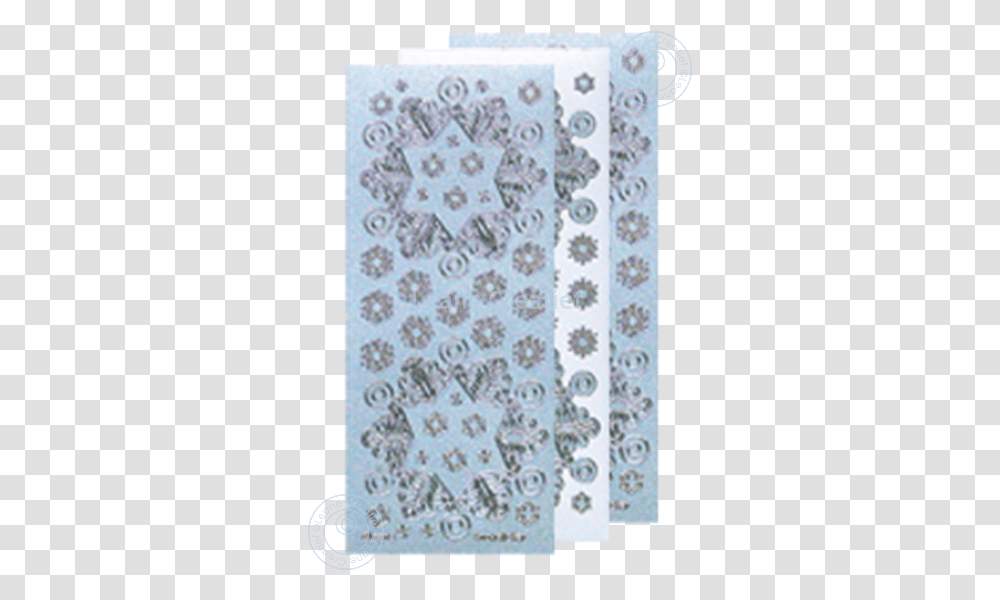 Christmas Stickers Pearl Blue Silver Snowflake Mat, Rug, Pattern, Lace, Paper Transparent Png
