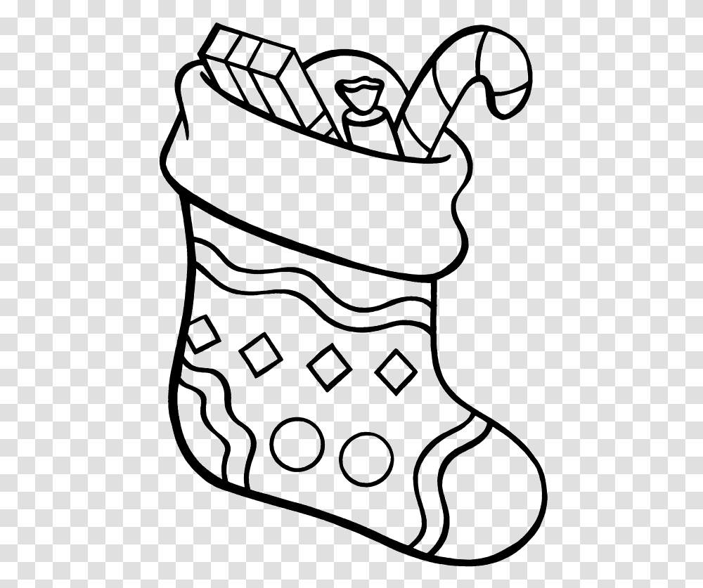 Christmas Stocking Coloring Pages Coloring Stocking Christmas, Apparel, Accessories, Accessory Transparent Png