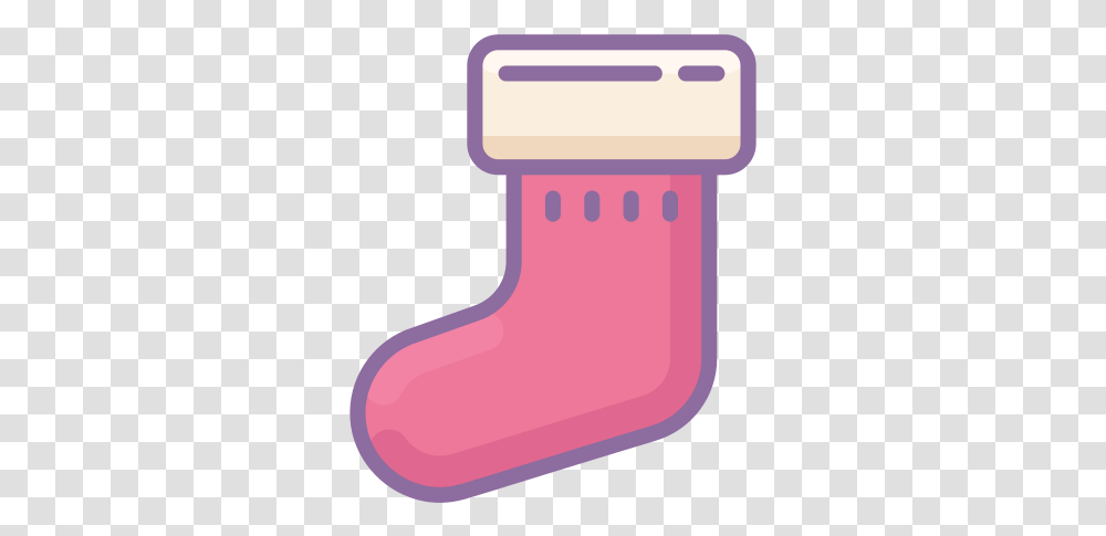 Christmas Stocking Icon - Free Download And Vector Christmas Stocking, Gift, Bottle Transparent Png