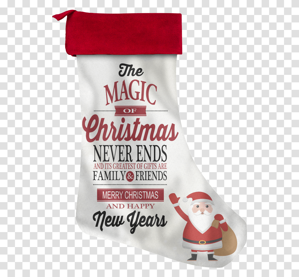 Christmas Stocking Santa Clause And Quotes Bn04 Christmas Stocking Family Quotes, Food Transparent Png