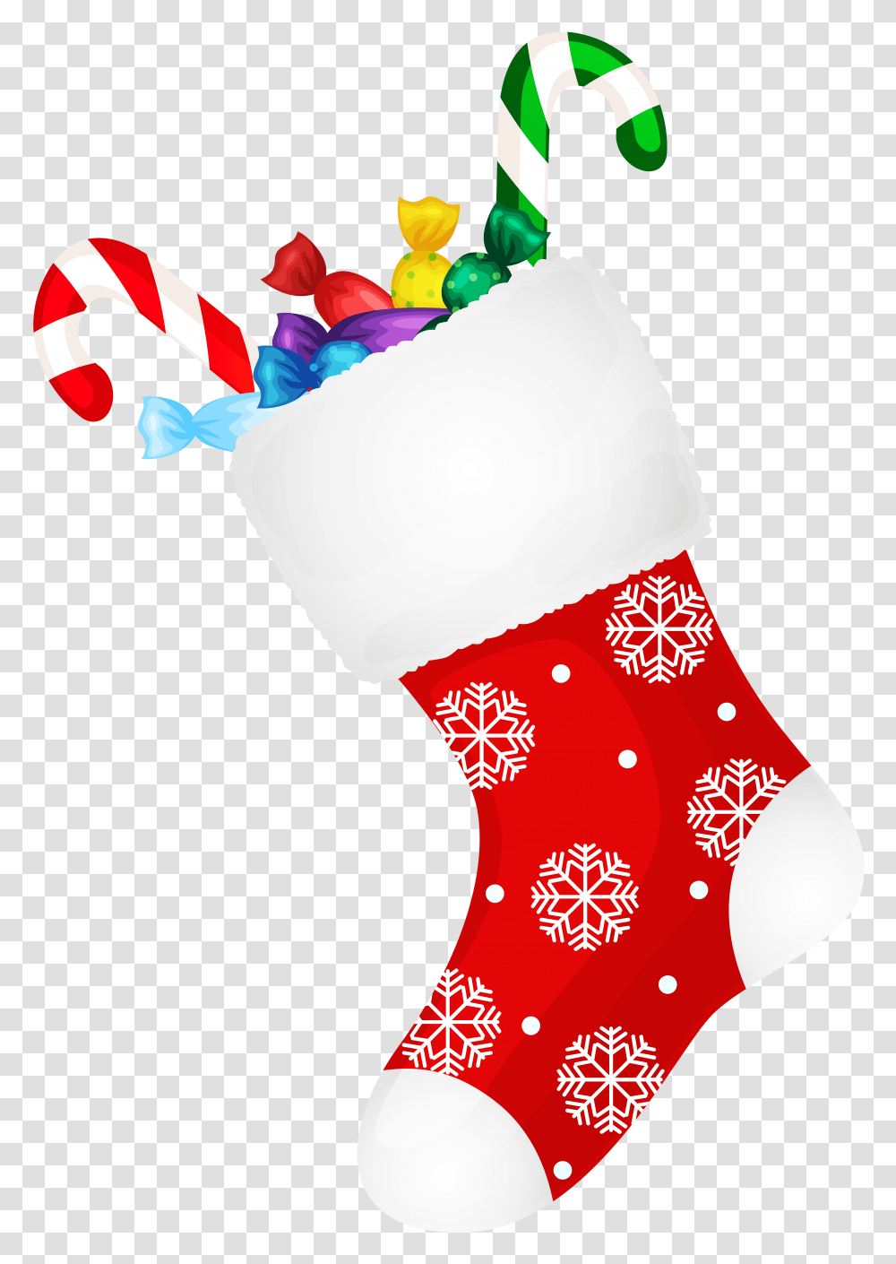 Christmas Stocking With Candies Clip Gallery, Gift Transparent Png