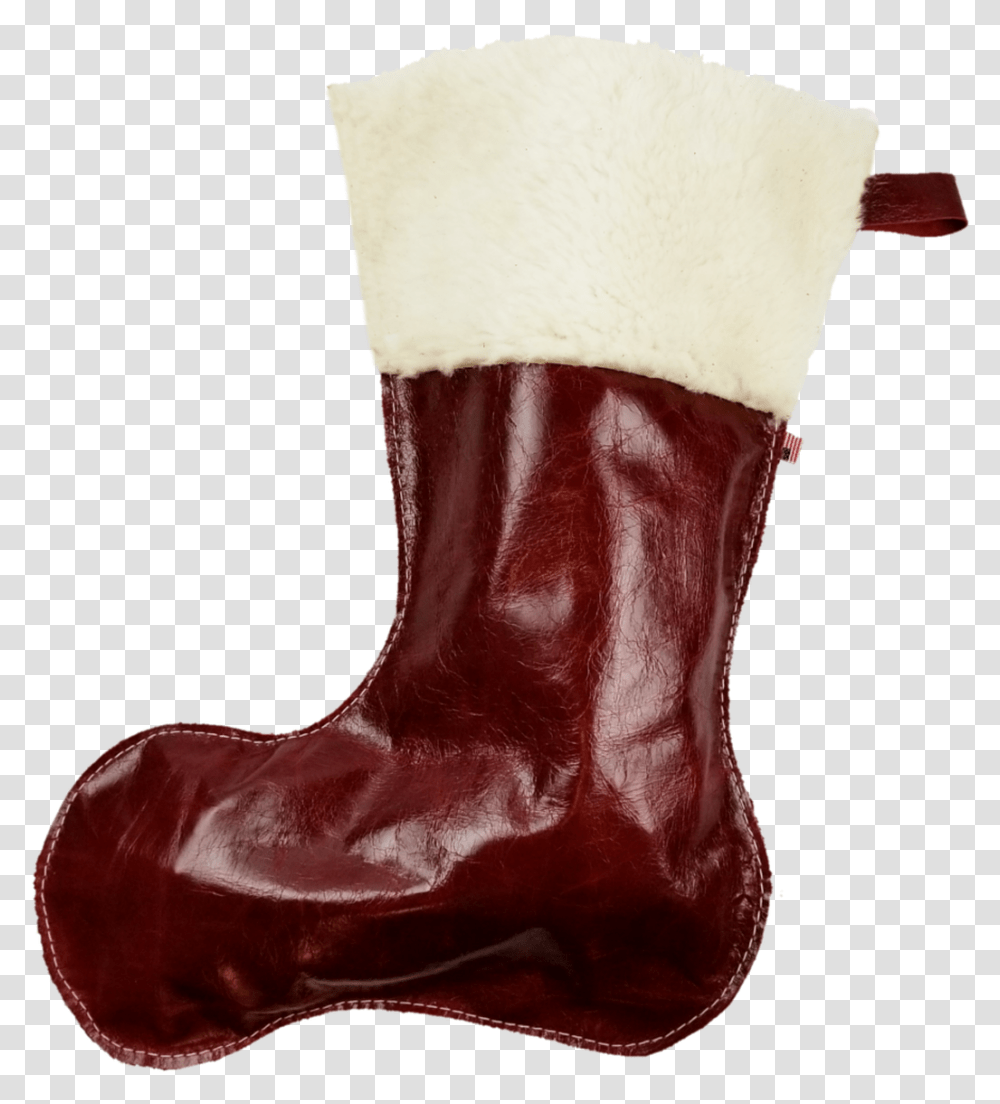 Christmas Stockings In Italian Red Leather, Clothing, Apparel, Footwear, Boot Transparent Png