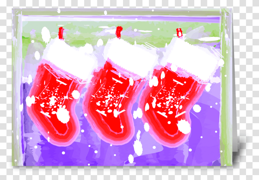Christmas Stockings Of Joy Greeting Card Greeting Card, Gift Transparent Png