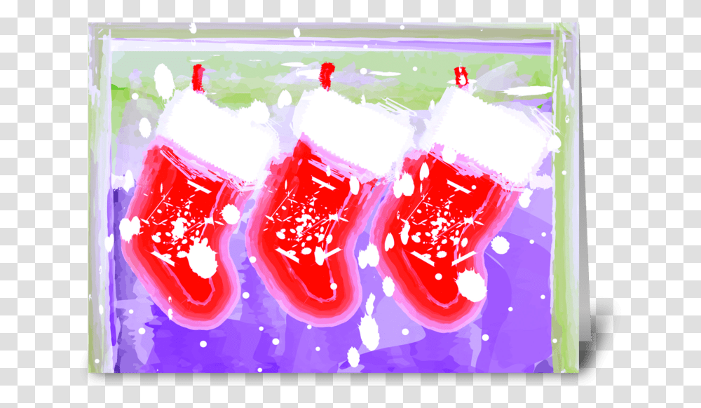 Christmas Stockings Of Joy Greeting Card Greeting Card, Gift Transparent Png