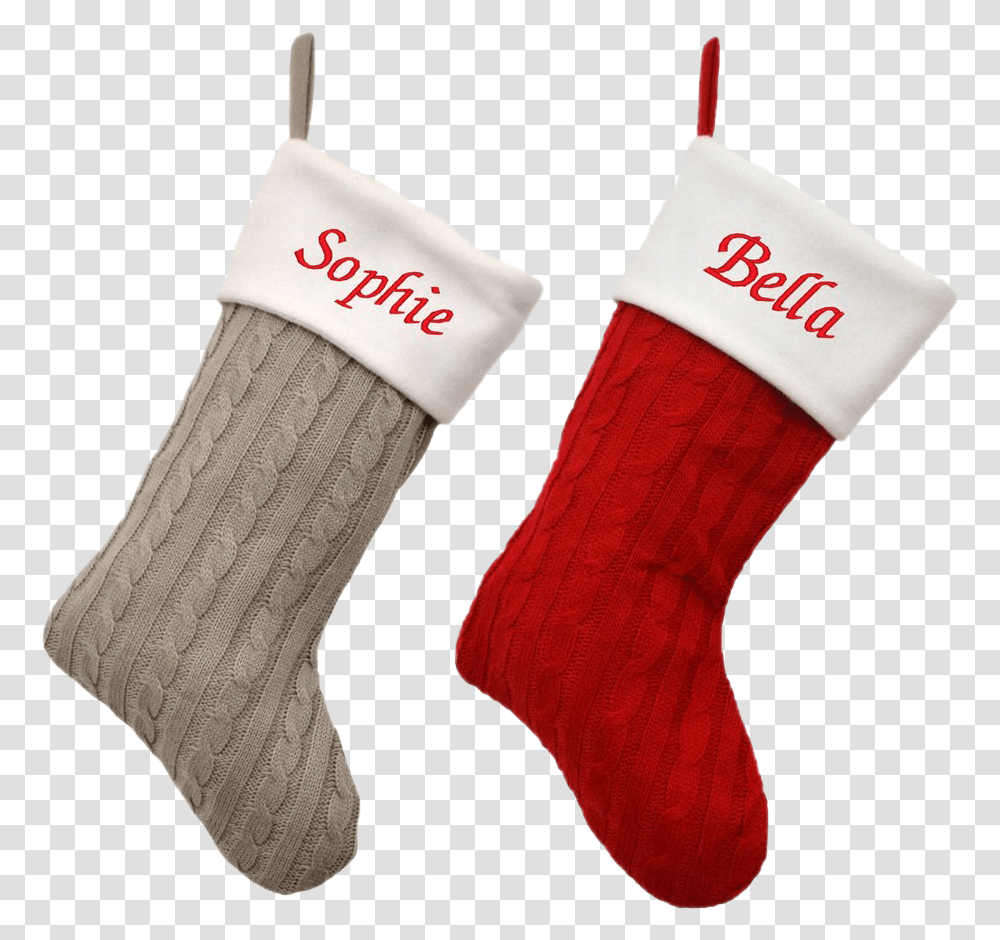 Christmas Stockings Picture Name Knitted Christmas Stockings, Gift, Sock, Shoe, Footwear Transparent Png