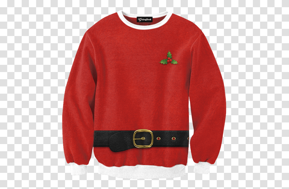 Christmas Sweater Santa Ugly Long Sleeve, Clothing, Apparel, Sweatshirt, Hoodie Transparent Png