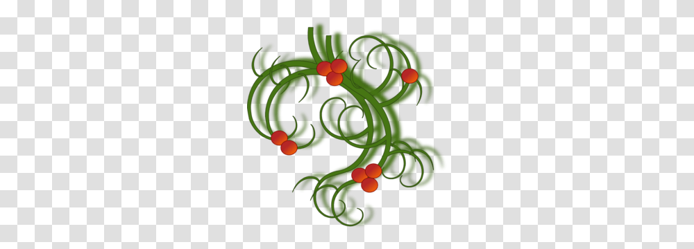 Christmas Swirls With Holly Berries Clip Art Clip Art, Floral Design, Pattern, Toy Transparent Png