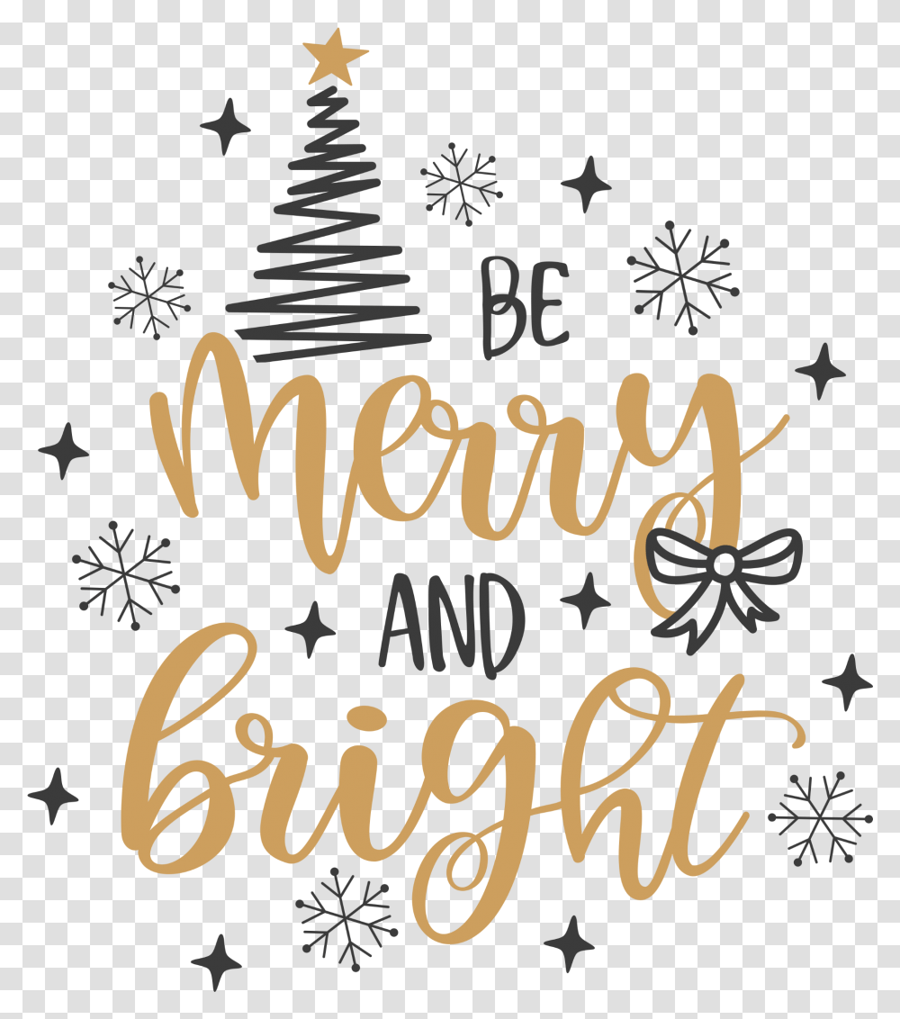 Christmas Text Merry Bright Quote Song Tree Christmas Tree, Calligraphy, Handwriting, Plant, Alphabet Transparent Png