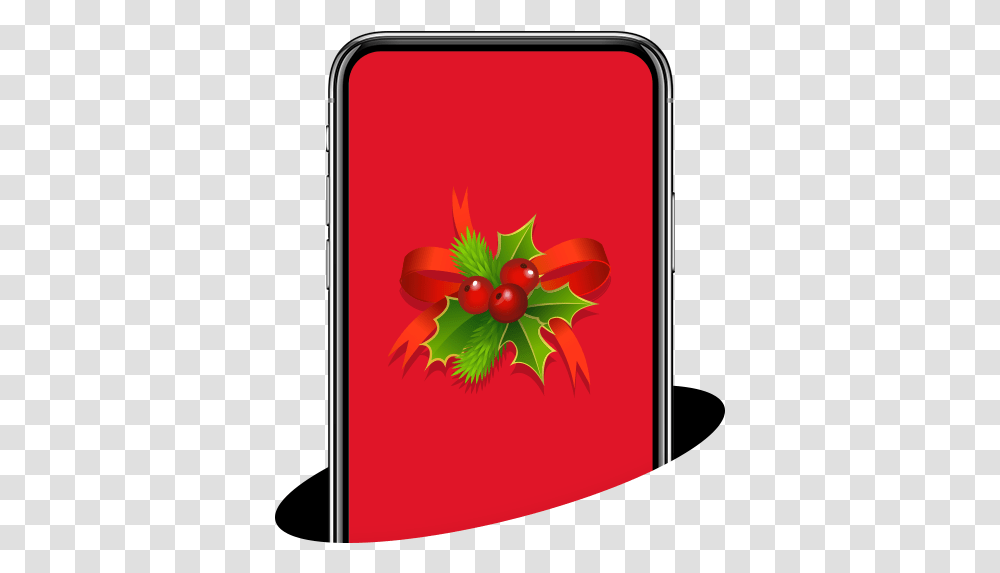 Christmas Theme Xr Holly, Phone, Electronics, Mobile Phone, Cell Phone Transparent Png