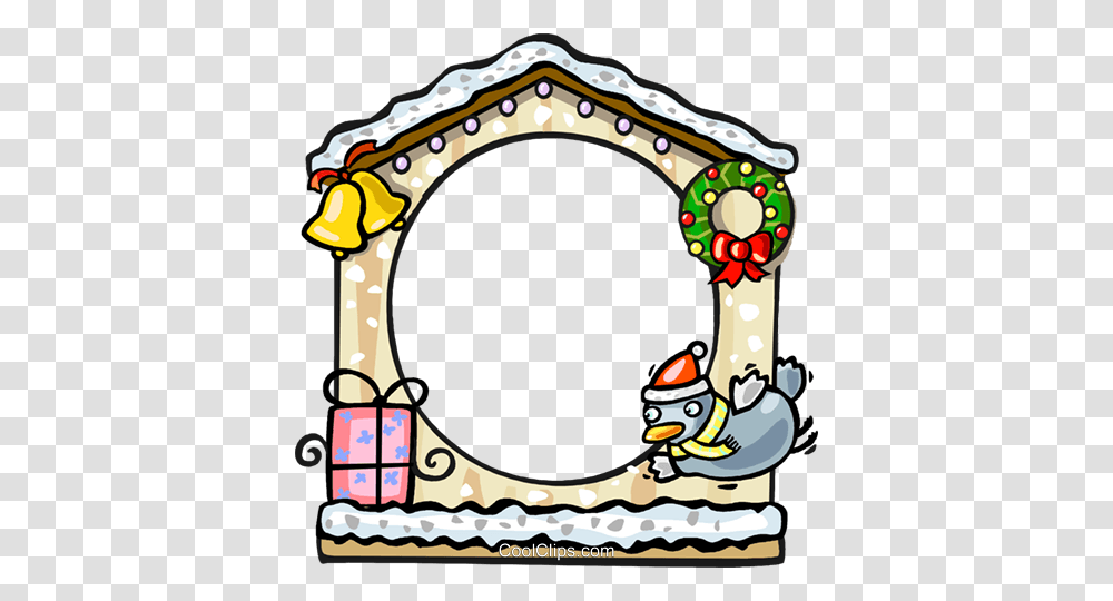 Christmas Themed Frame Royalty Free Vector Clip Art Illustration Transparent Png